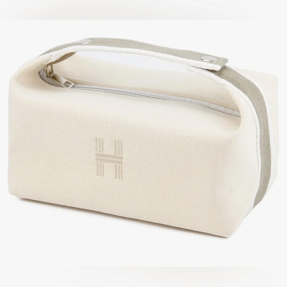 H Fashion Cosmetic Multi-Purpose Bag Organizer in Canvas Fabric PM Size